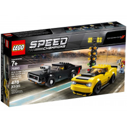 LEGO 75893 Speed Champions 2018 Dodge Challenger SRT Demon oraz 1970 Dodge Charger R/T